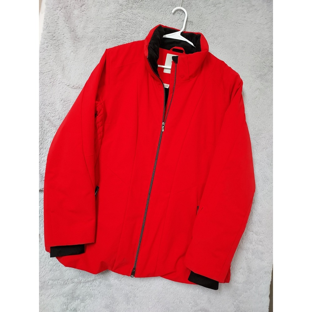 Obermeyer Ski  Jacket Womens 20 Winter Padded Quilted Red Insulated Full Zip